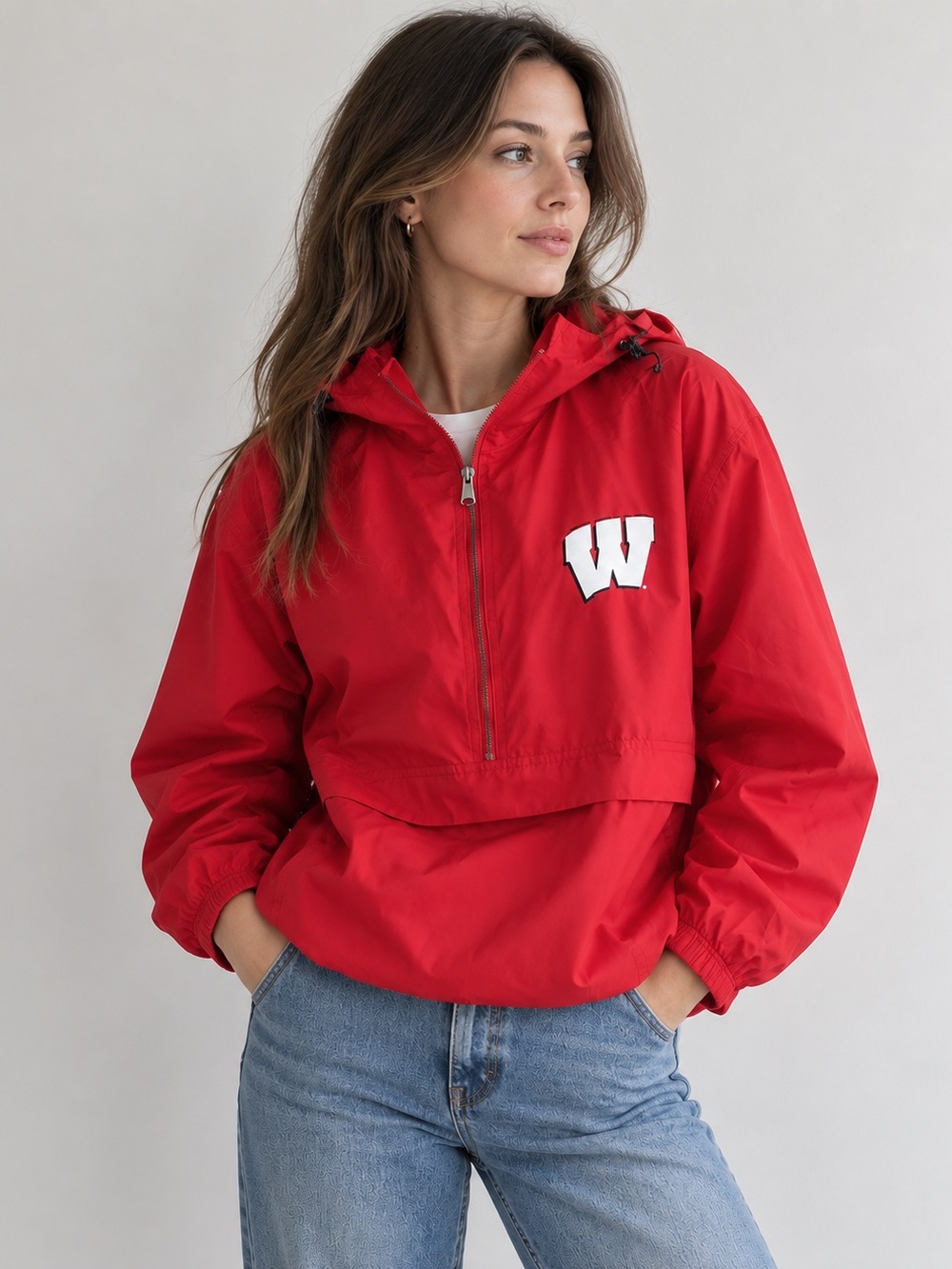Vintage Champion University of Wisconsin Badgers Windbreaker